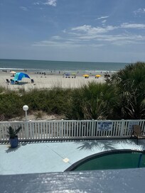 View from first floor balcony.