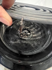 Dirty stove. Some were in worse condition than this.