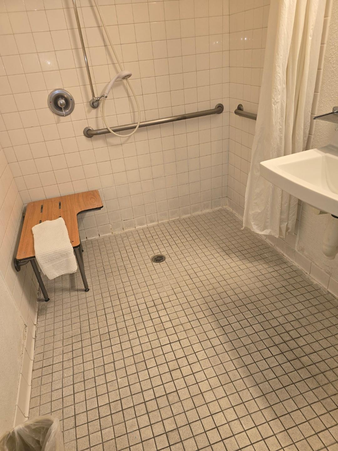 Didn't even have a regular shower 