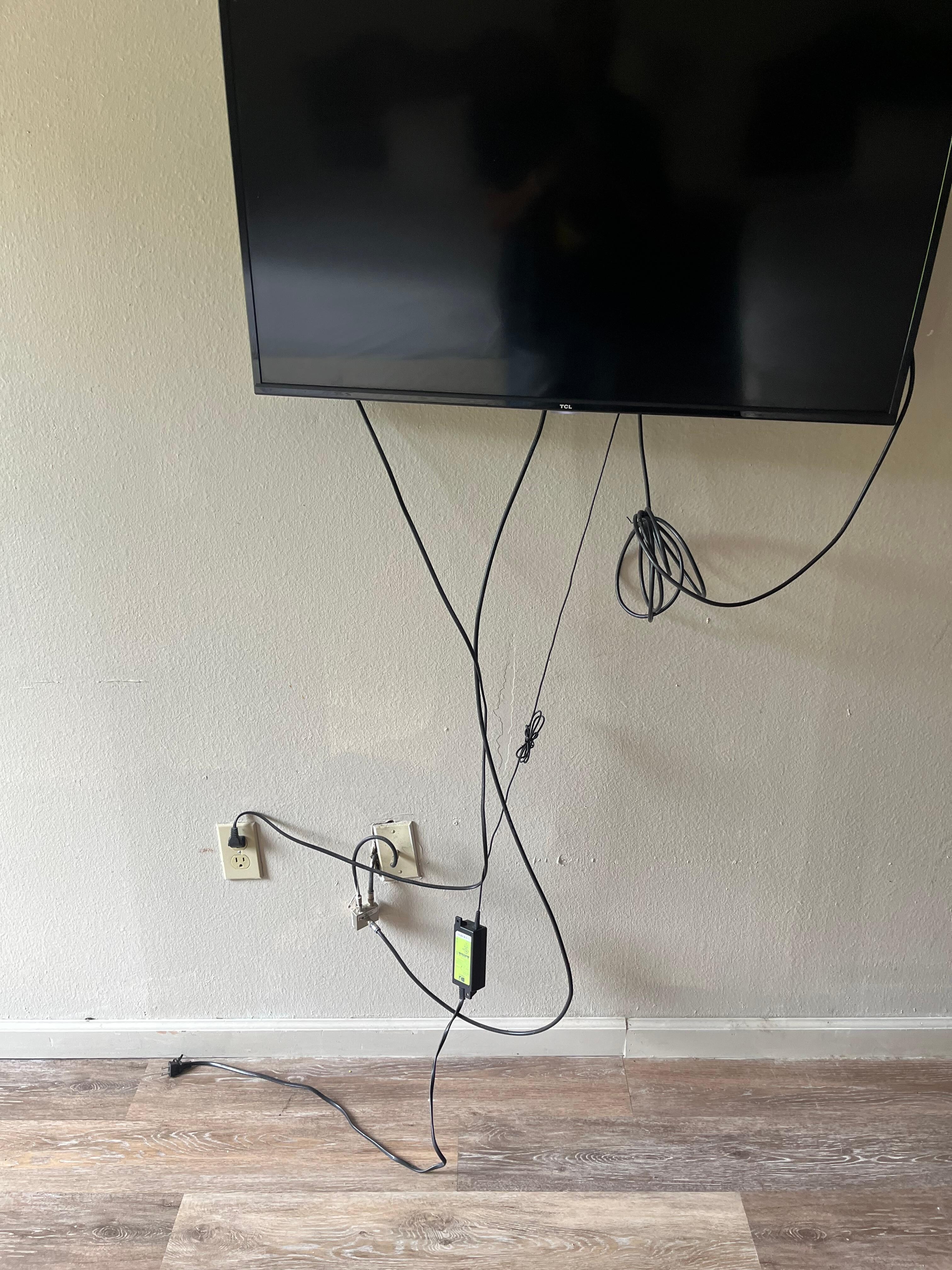Exposed wire TV not working