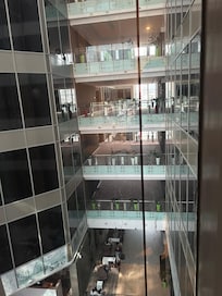 View from the bedroom in the suite