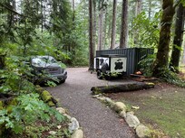 Parking for the cabin, even accommodated my tiny camper.