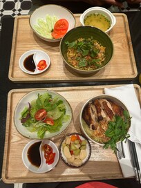 Umami Fried rice & Lemongrass chicken with riceâŠboth delicious!!!