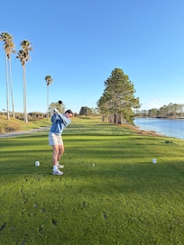 Fairway along ski lake