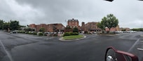 The apartment building is on the far left. This is the back lot. Some nice walking and cool scenery to checkout.