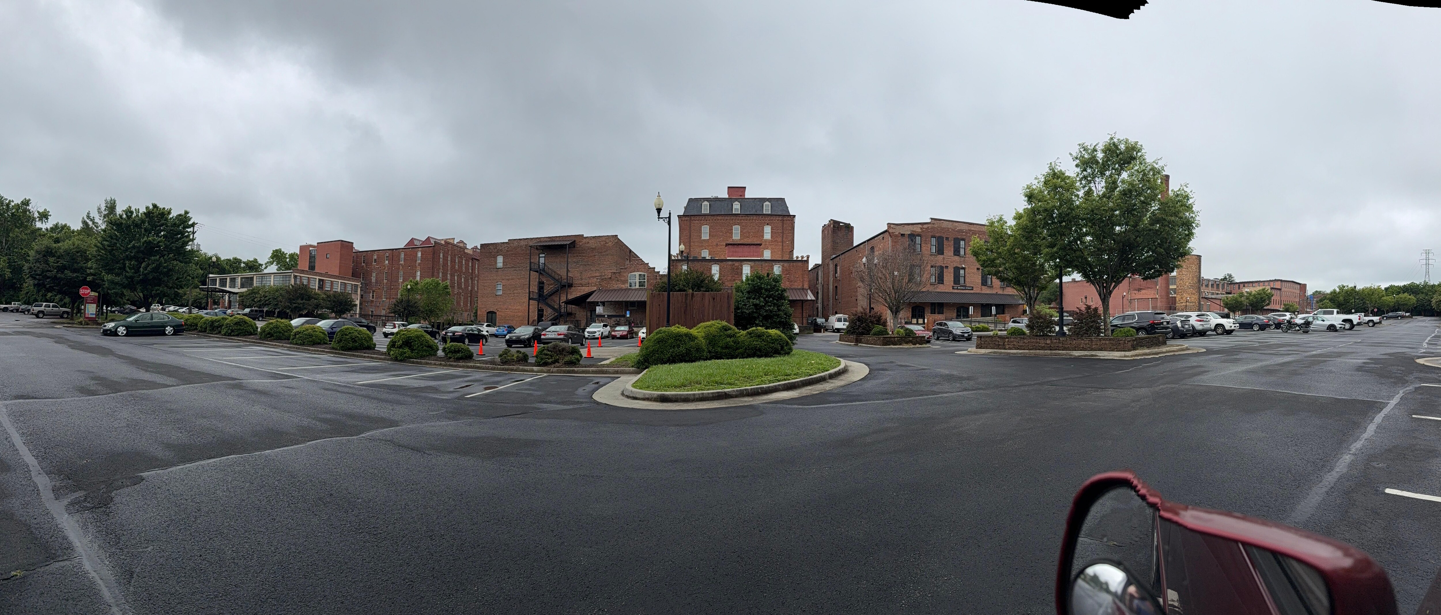 The apartment building is on the far left. This is the back lot. Some nice walking and cool scenery to checkout. 
