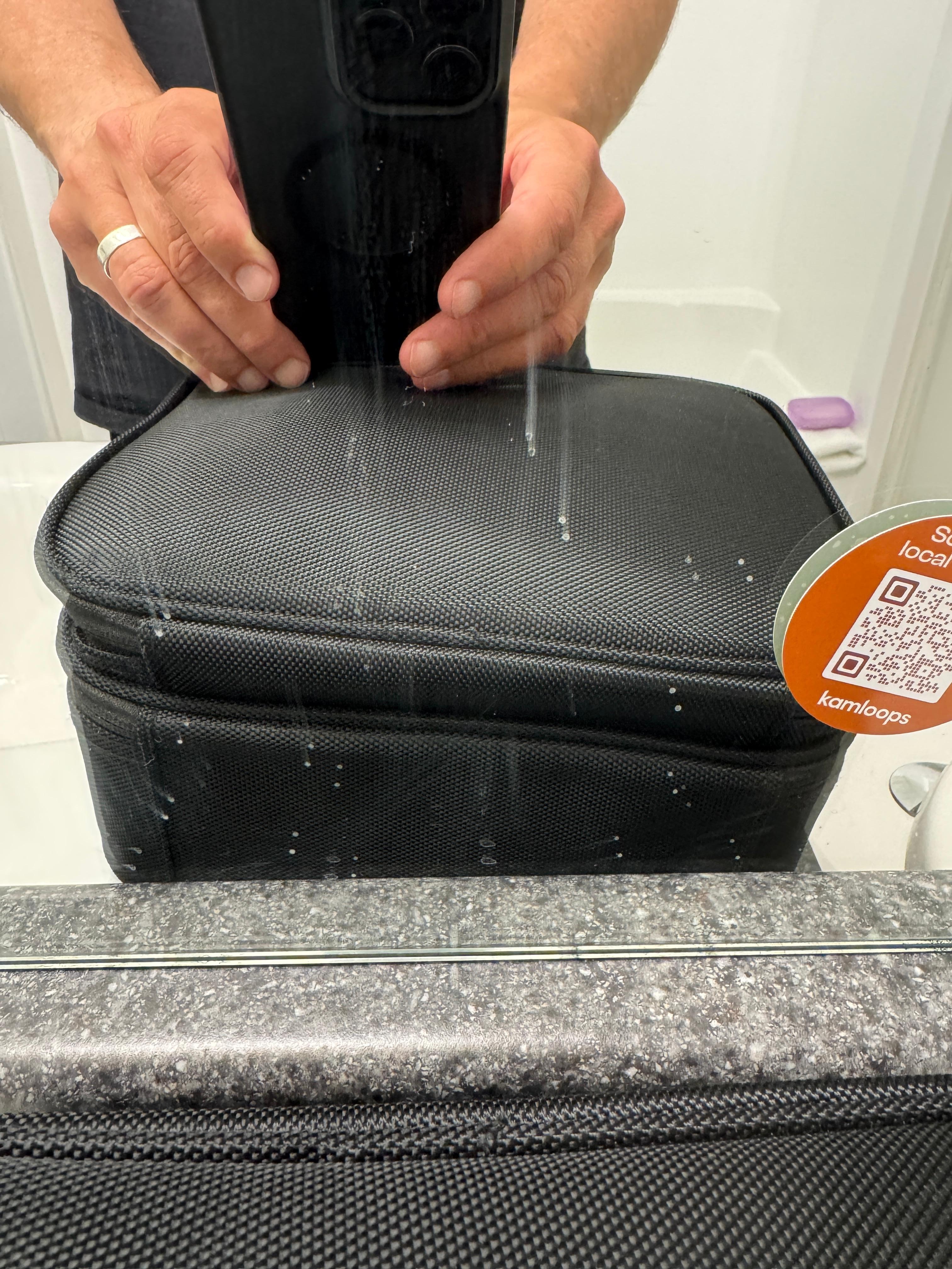 Dirty smears on bathroom Mirror