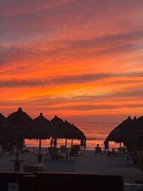 A sunset from the pool deck.