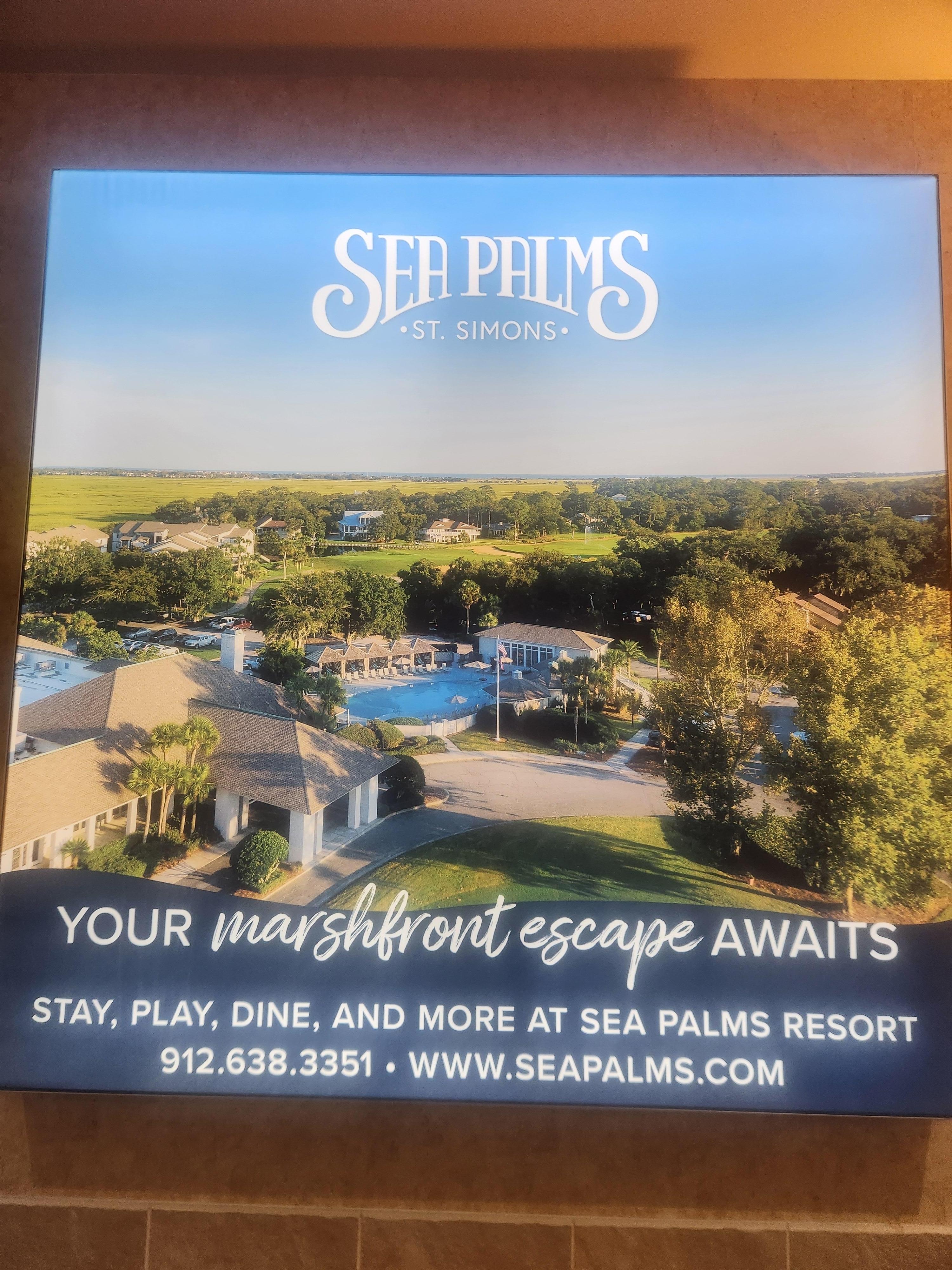 Sea Palms Resort a great place to play Golf. Sago Restaurant is here also.