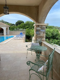 Shady area to sit and enjoy the views