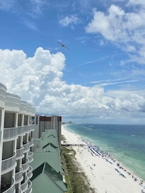 Beach picture from balcony.