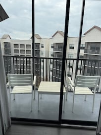 Balcony with courtyard views