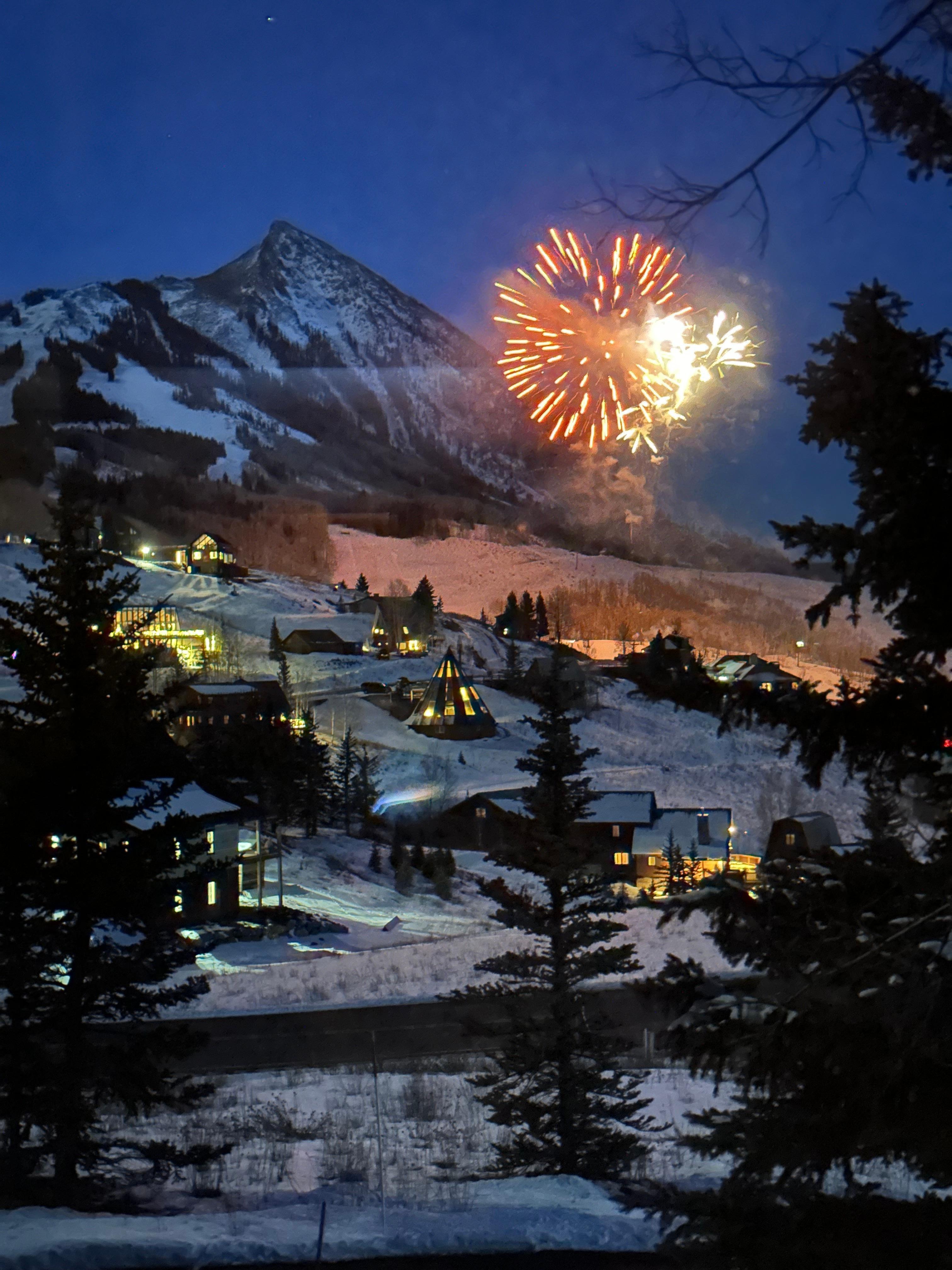 New Years Eve view from the living room