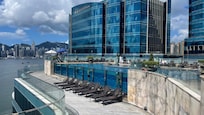 Good size swimming pool on a hot sunny day