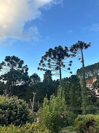 Vista da área da piscina