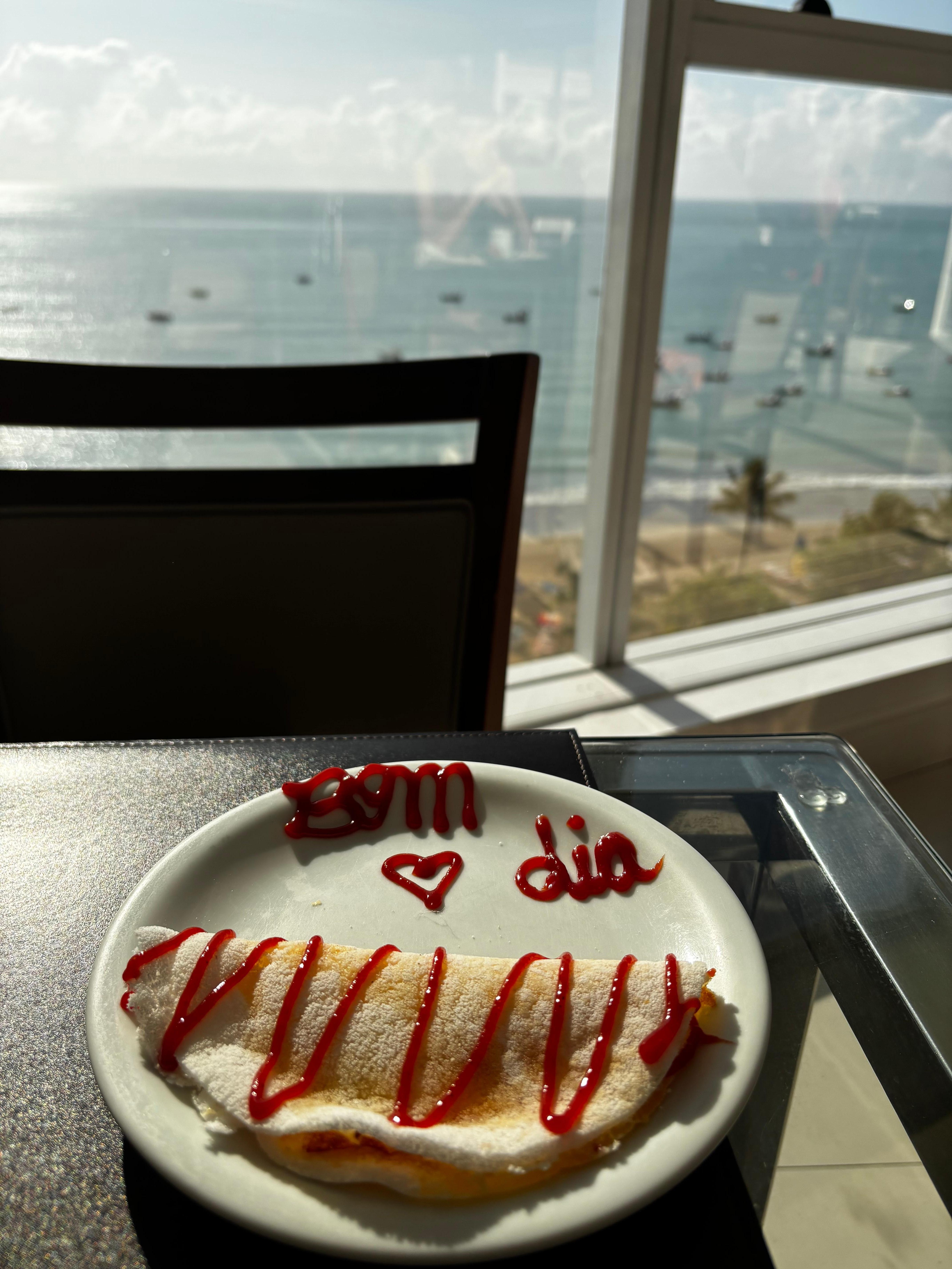 Breakfast view with made to order tapioca 