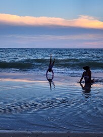 Kids enjoying the ocean