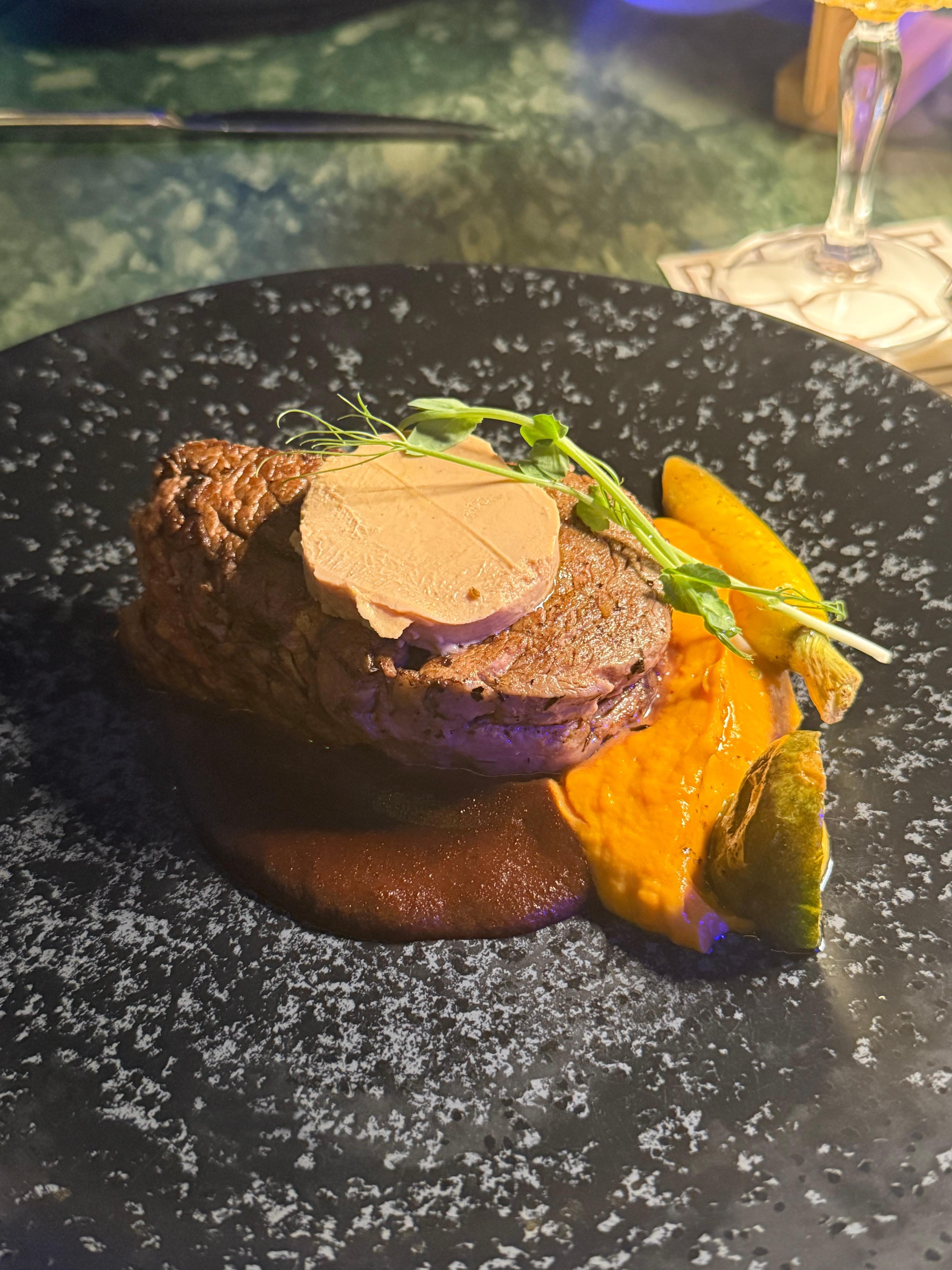 Steak at fine dining restaurant, El Carnal