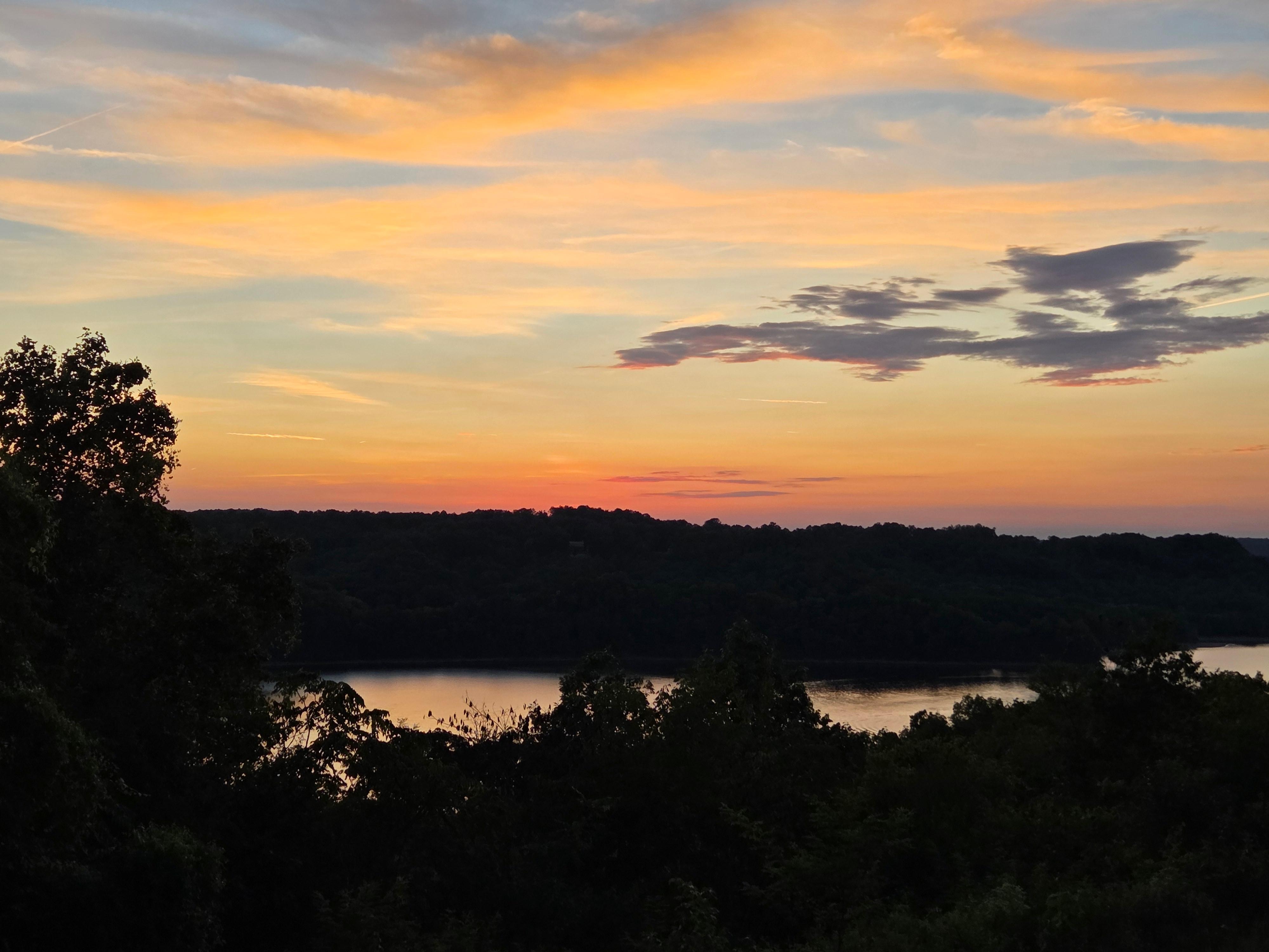 Sunset view from the deck