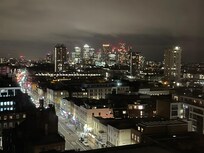 Night view from hotel window