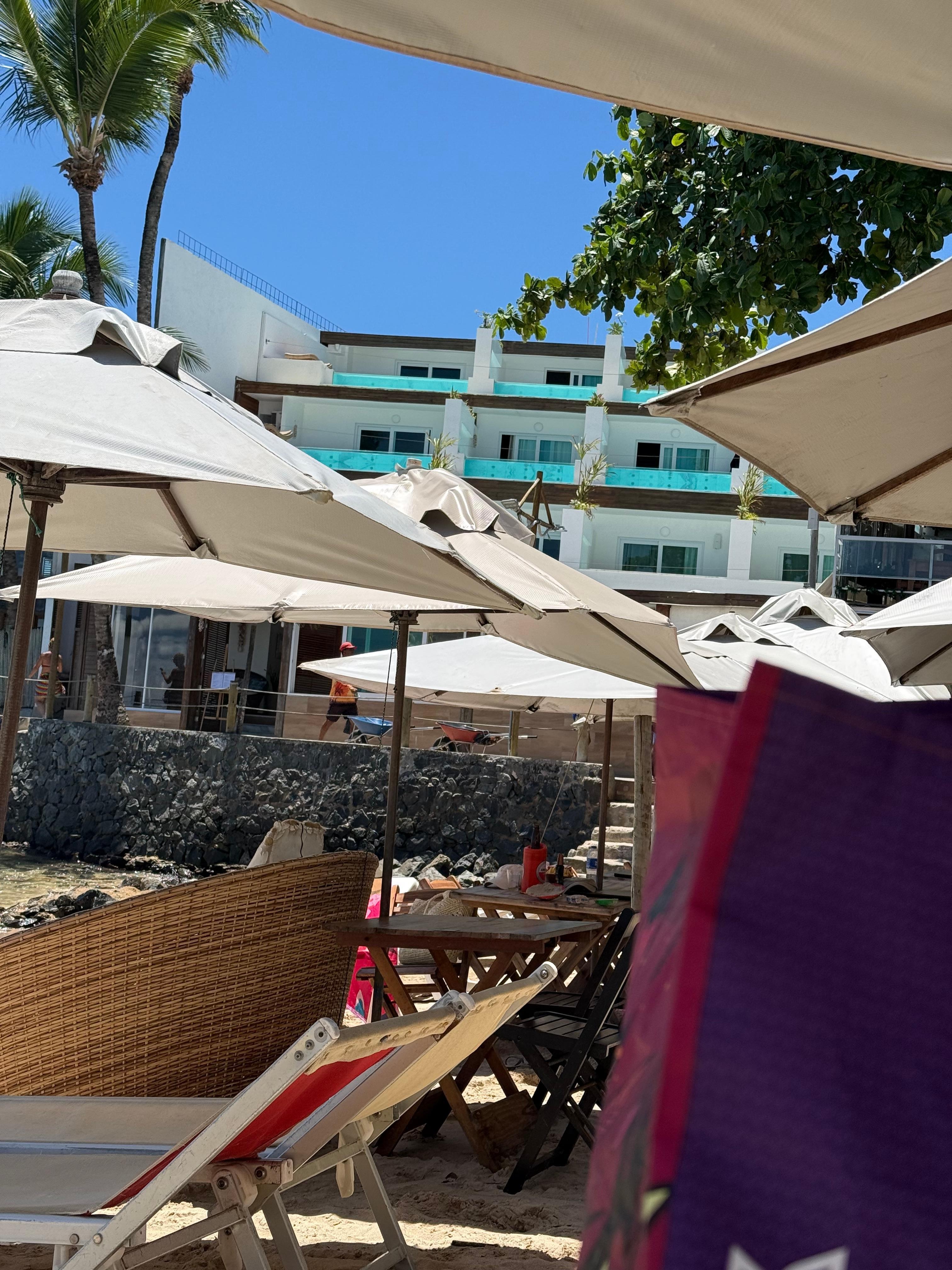 From beach look at hotel