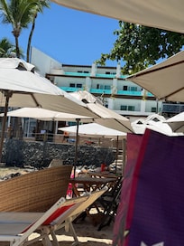 From beach look at hotel