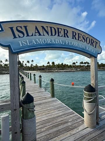 View from the dock back to the resort