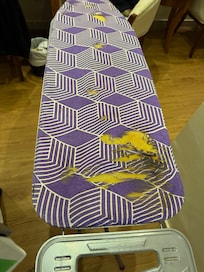 Miserable iron board available only on request and you can have it for only 30 minutes.