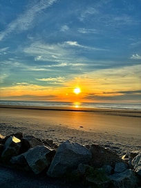 Sunrise on the beach…just a 6 minute walk away!