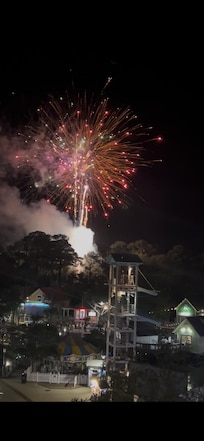 Fireworks from the balcony.