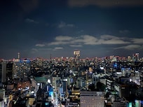 View from the room at night!