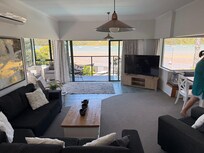 Huge comfortable living room with an amazing view