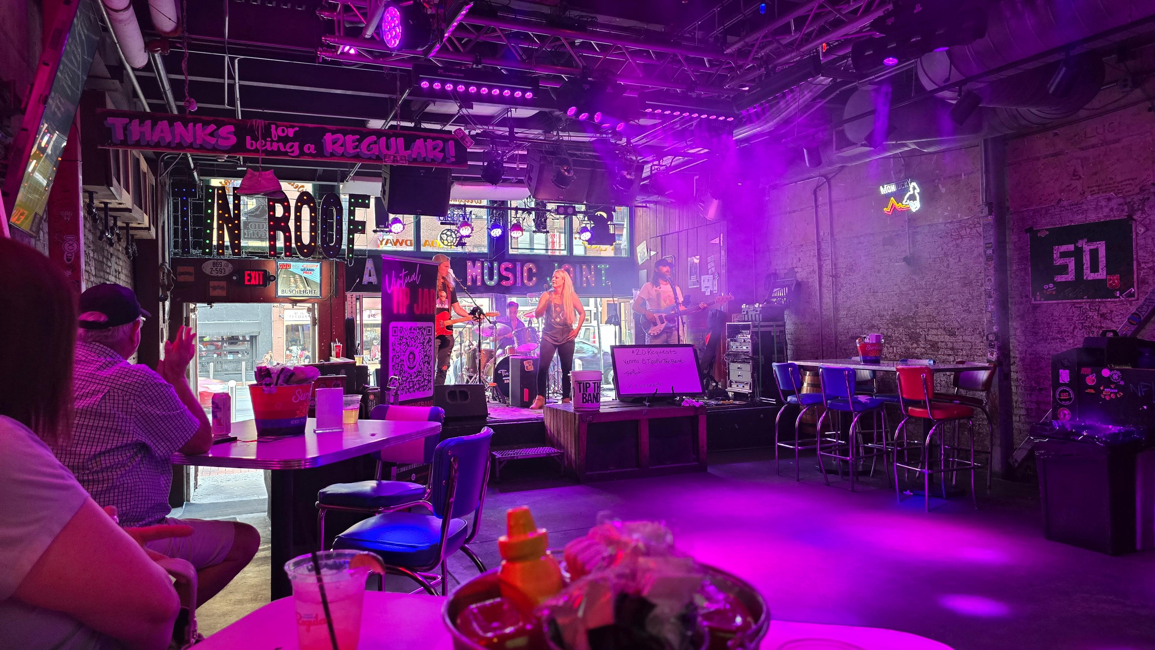 The Tin Roof. Great music spot!