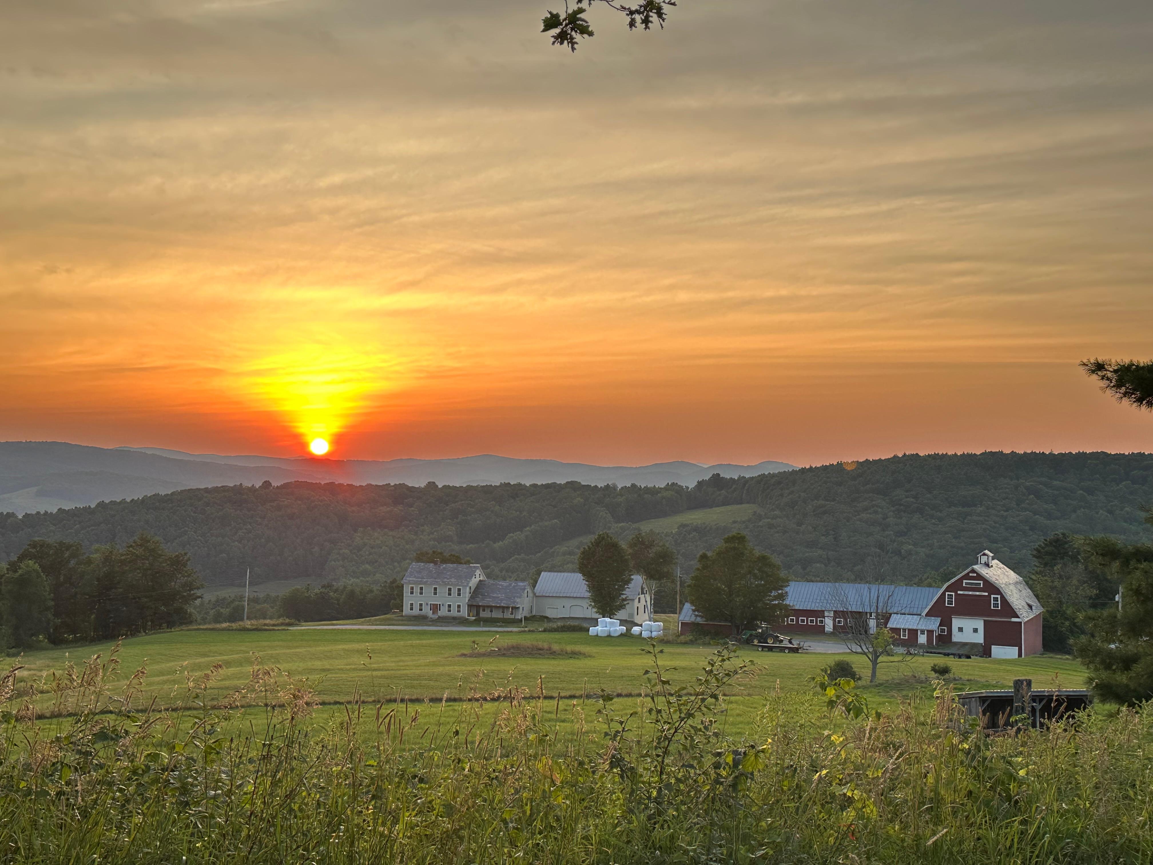 Sunset view from the apartment. 