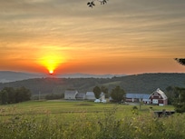 Sunset view from the apartment.