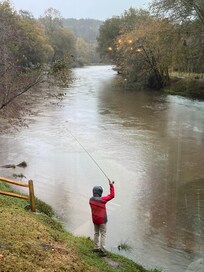 Fishing right out the back door
