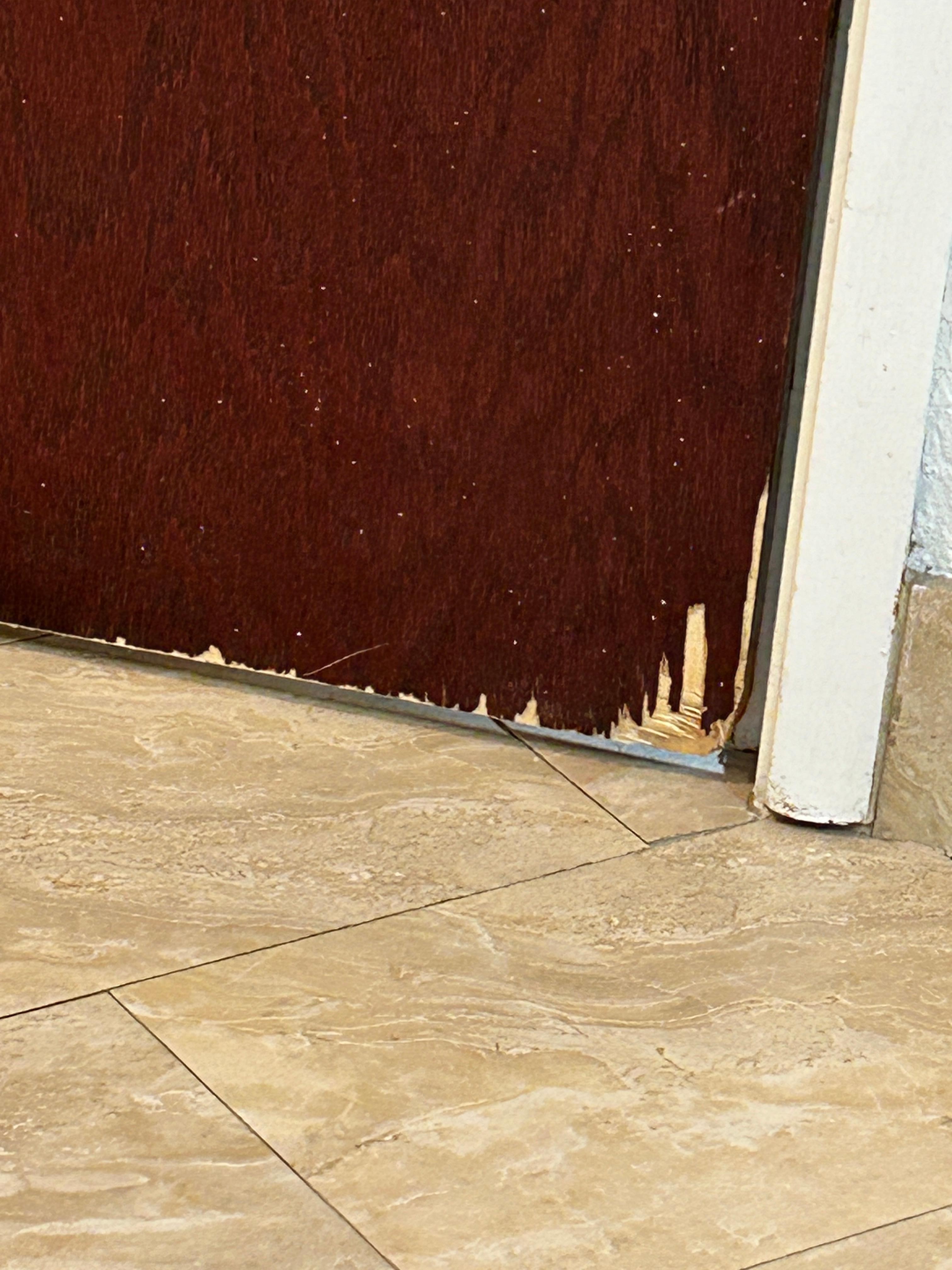 Damaged furniture and you sink into the seat