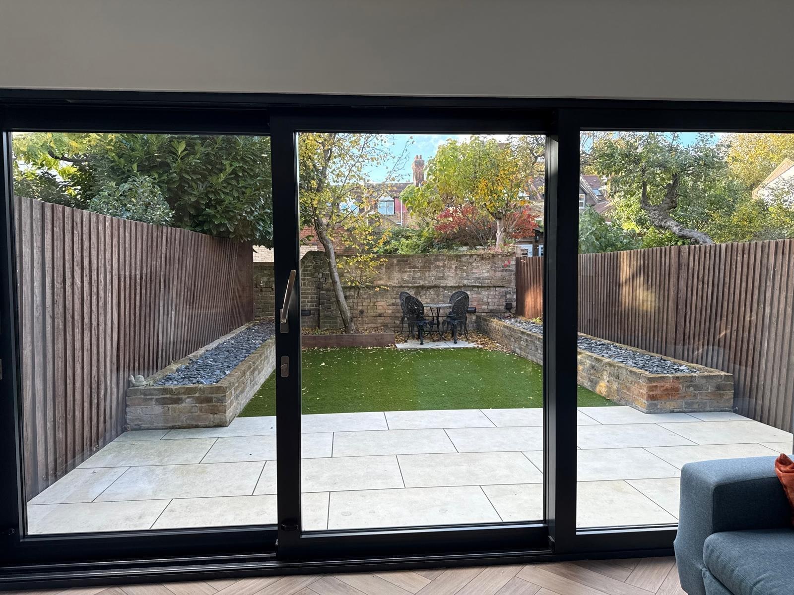 Outside off the kitchen