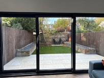 Outside off the kitchen