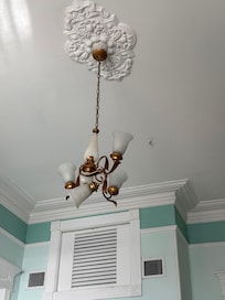 The broken light fixture was pretty indicative of the worn out nature of this property.