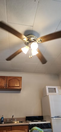 Ceiling fan in kitchen