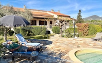 Pool and house