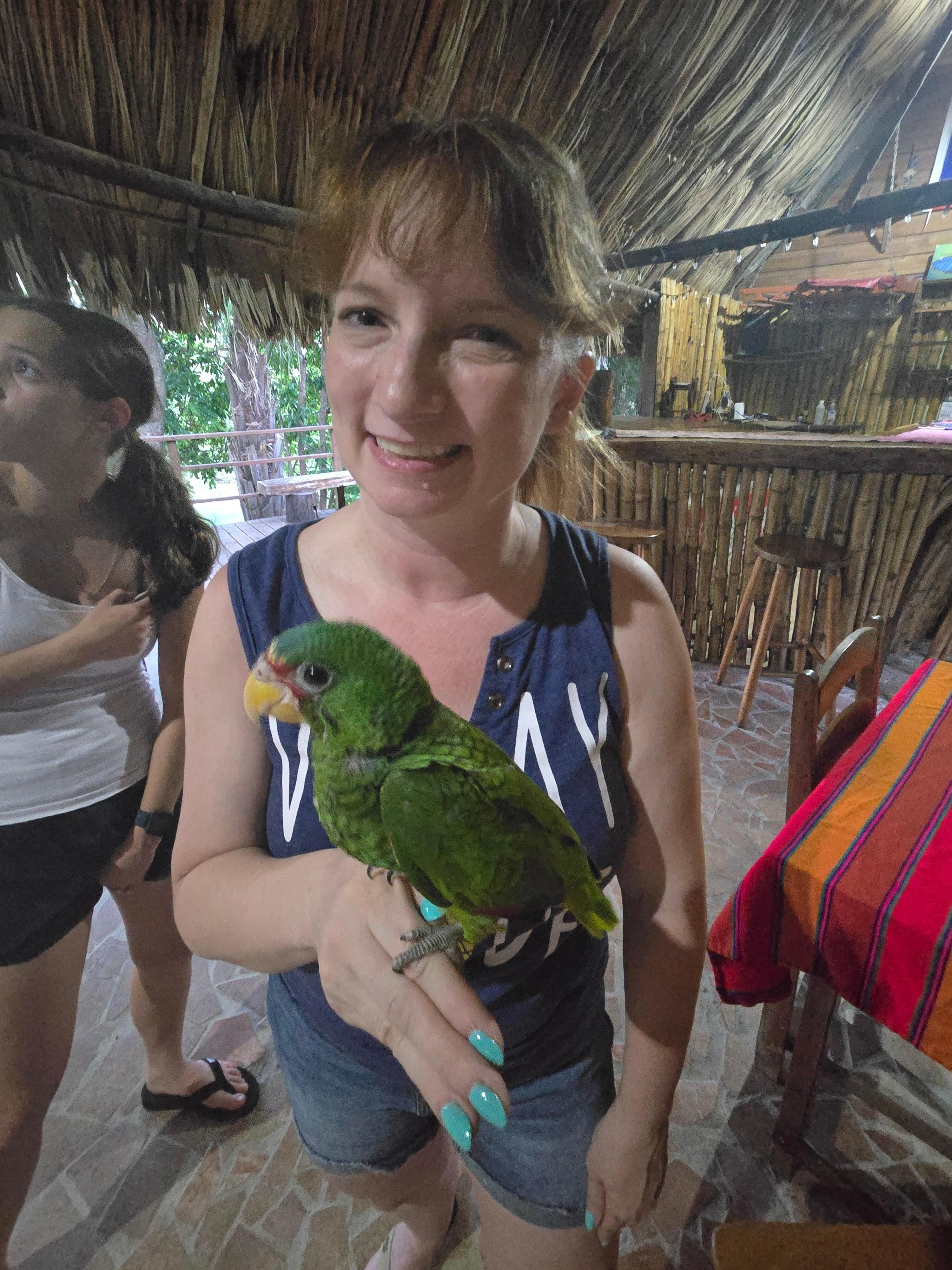 Making friends with the Cohune mascot!