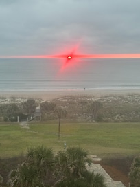 Sun just peeking up