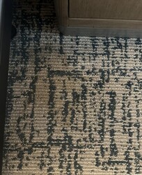 stain on floor - can't see unless you open the curtains