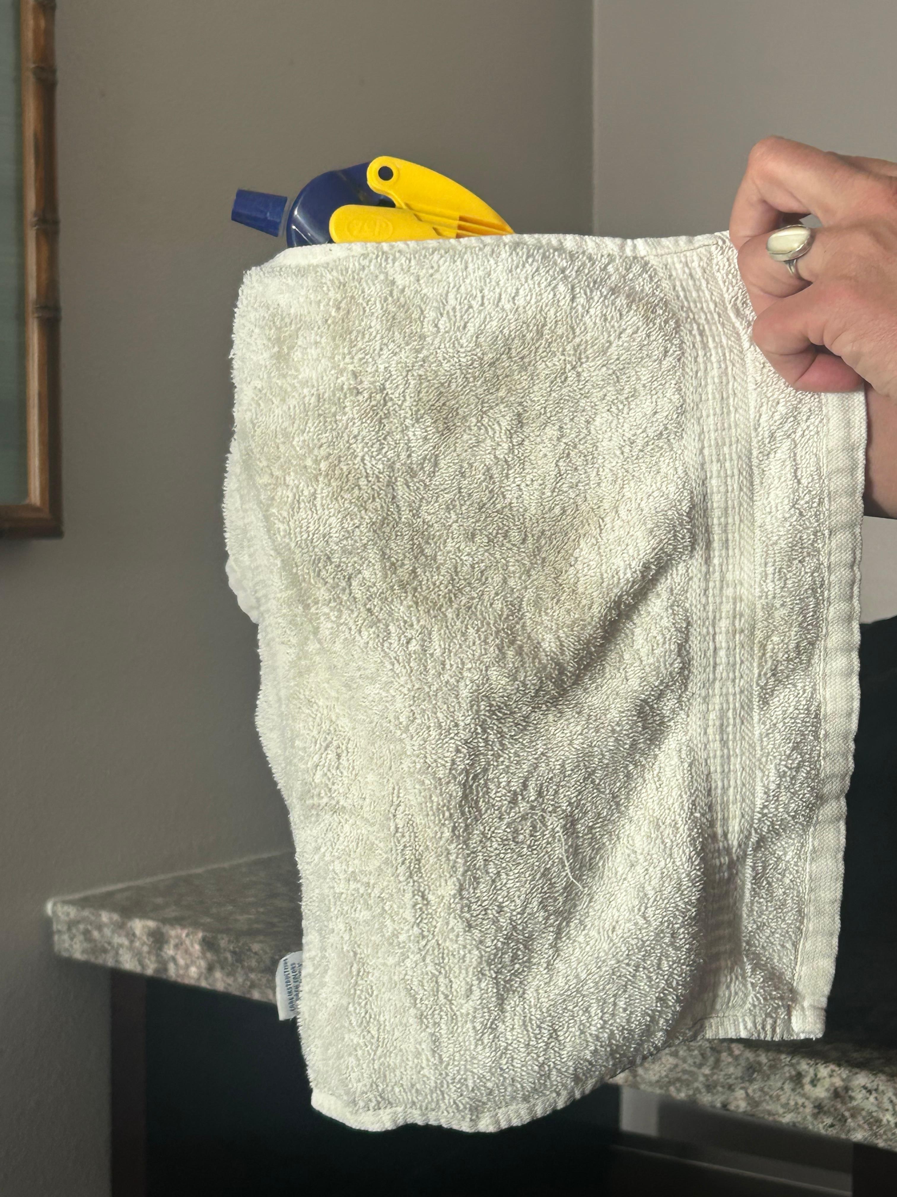 When we wiped the counter down