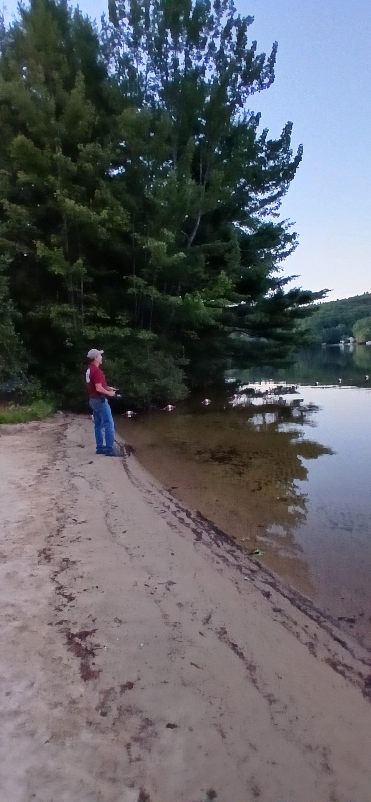 Fishing on Sawyer Lake