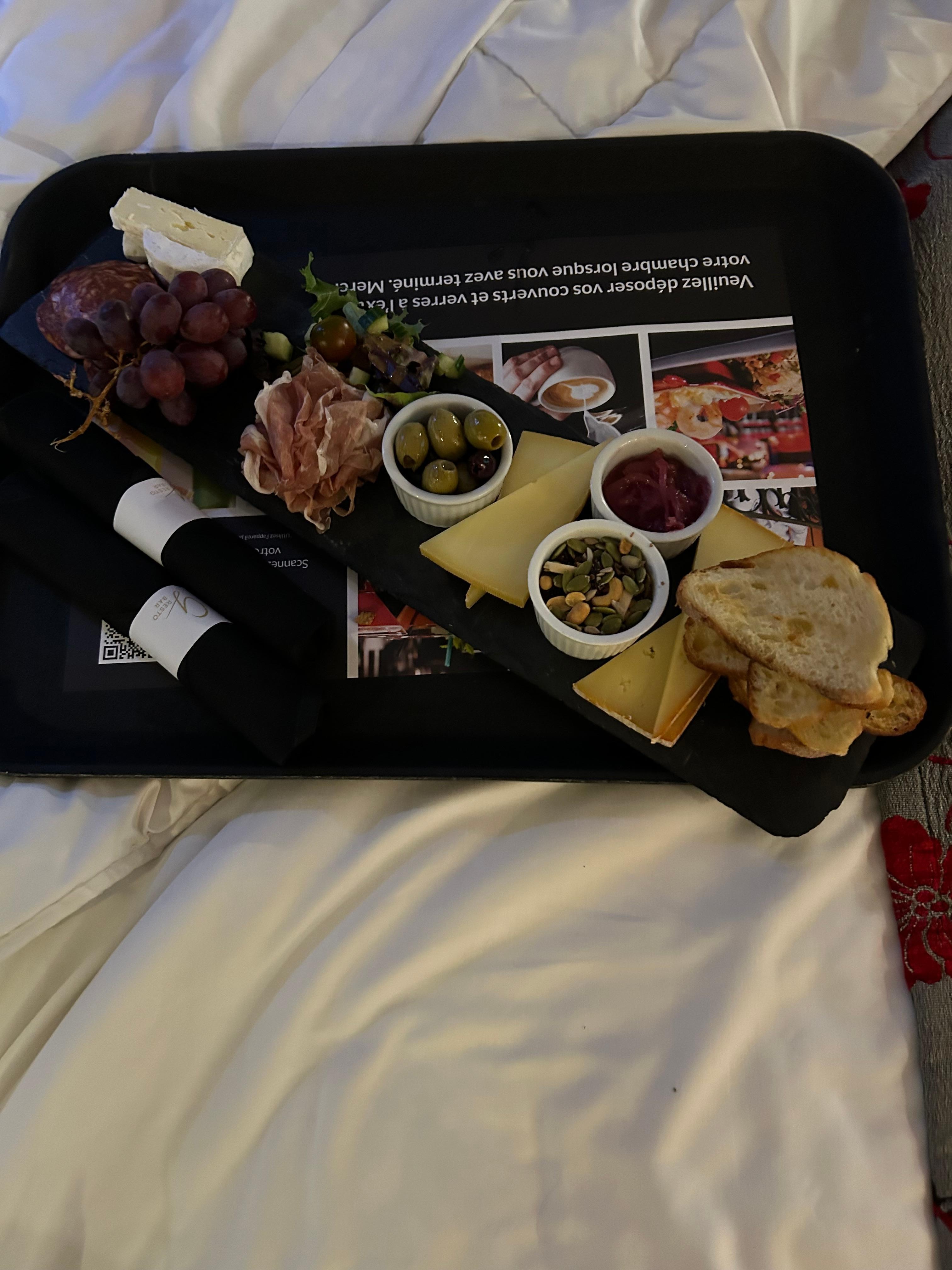 Late night room service charcuterie board was fantastic! 