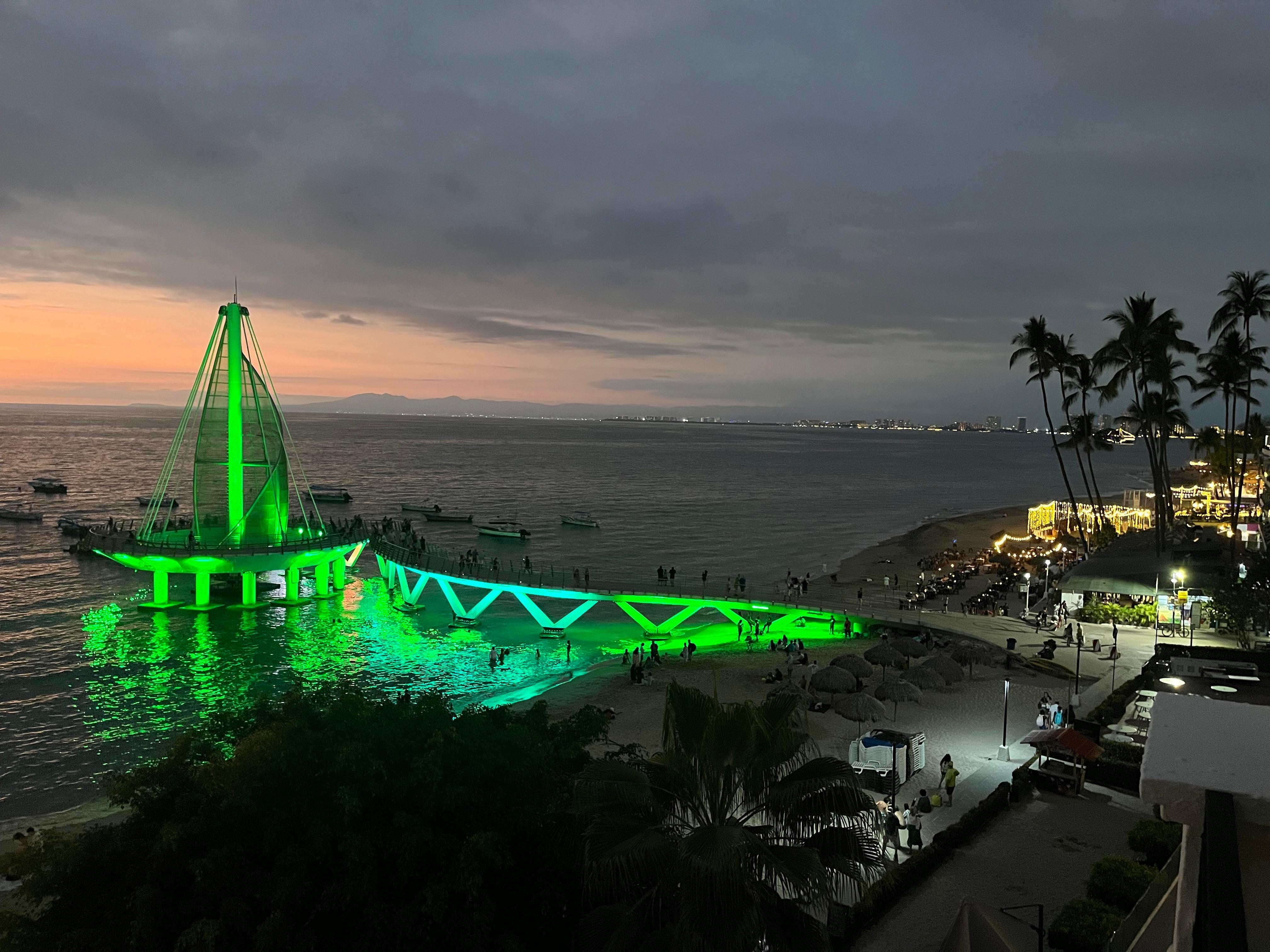 Enjoying the pier from my balcony. 