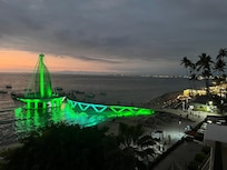 Enjoying the pier from my balcony.